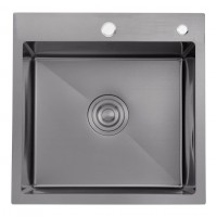 Кухонная мойка Kroner KRP Schwarze - 4545HM PVD (3.0/1.0 мм)