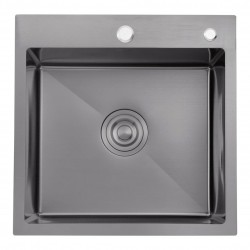 Кухонная мойка Kroner KRP Schwarze - 4545HM PVD (3.0/1.0 мм)