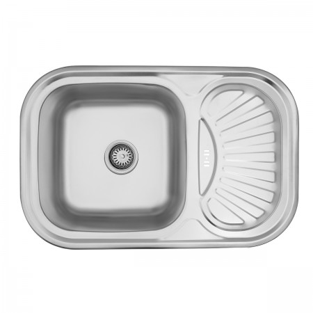 Кухонна мийка Kroner KRP Satin-7549 (0,8 мм)