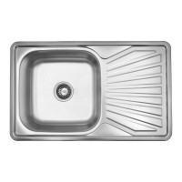 Кухонна мийка Kroner KRP Satin-7848 (0,8 мм)