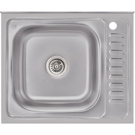 Кухонна мийка Lidz 6050-L Satin 0,6 мм (LIDZ6050L06SAT)