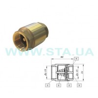 Клапан STA Premium зворотний, латунний Ду 1/2"