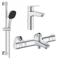 Комплект смесителей для ванной комнаты с термостатом Grohe QuickFix UA202304TS