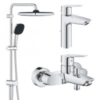 Набор смесителей 3 в 1 для ванной комнаты Grohe QuickFix Start M-Size UA202305RM