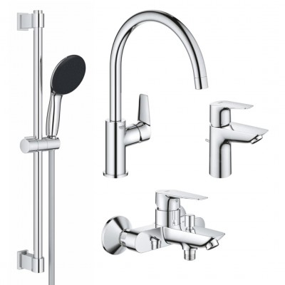 Комплект смесителей для ванной комнаты и кухни Grohe QuickFix Start Edge UA202501SK Комплект смесителей для ванной комнаты и кухни Grohe QuickFix Start Edge UA202501SK