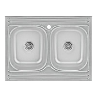 Кухонна мийка Lidz 6080 Satin 0,8 мм (LIDZ6080DBSAT8)