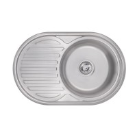 Кухонна мийка Lidz 7750 Satin 0,8 мм (LIDZ7750SAT)