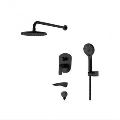 Душевая система встраиваемая Koer KB-64008-05 KR3477 чёрная