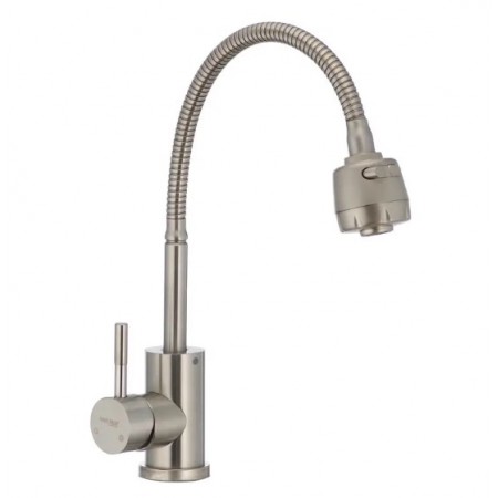 Смеситель для кухни с гибким изливом MIXXUS SUS 011 SS0006 нержавеющая сталь