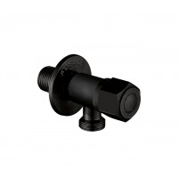 Кран приладовий WEZER SOL21A-16-BLACK 1/2"x1/2" нержавіюча сталь