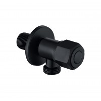 Кран приладовий 1/2*3/4 WEZER SOL21B-16-BLACK нержавіюча сталь чорний