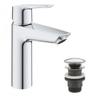 Змішувач для раковини Grohe QuickFix Start M-Size 23746002 з донним клапаном