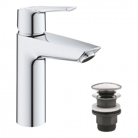 Змішувач для раковини Grohe QuickFix Start M-Size 23746002 з донним клапаном