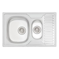 Кухонна мийка Qtap 7850-B Satin 0,8 мм (QT7850BSAT08)