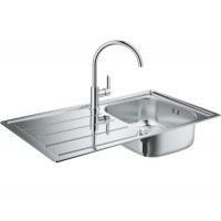 Набор Grohe EX Sink 31562SD0 кухонная мойка K200 + смеситель BauEdge 31367000