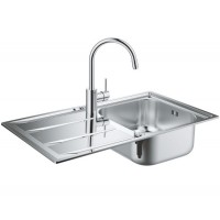 Набор Grohe EX Sink 31570SD0 кухонная мойка K400 + смеситель Concetto 32663001