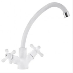 Смеситель на кухню Plamix Amax-271 белый PM0649