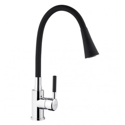 Смеситель для кухни с гибким изливом Kroner KRM Kuche - C132BLK