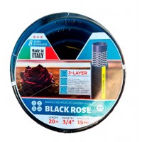 Шланг для полива 3/4 20 м  BLACK ROSE 3-слойный армированный HOSE ITALY UKR-212