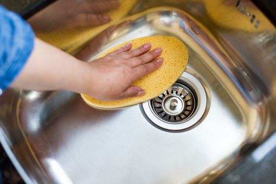 губка для мытья мойки кухонной